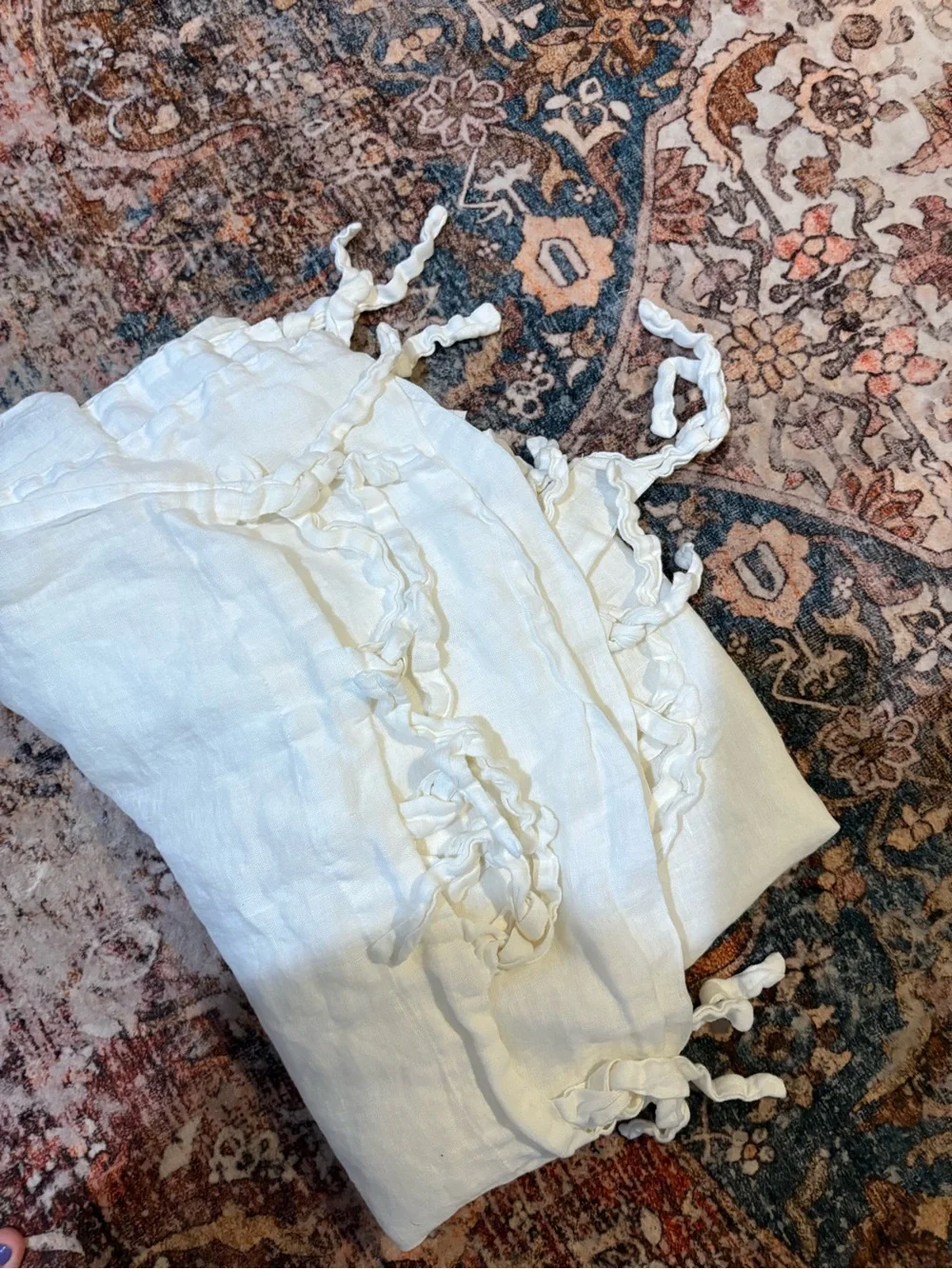 (2) Pottery Barn Soft Light Cream Linen Curtain Panel